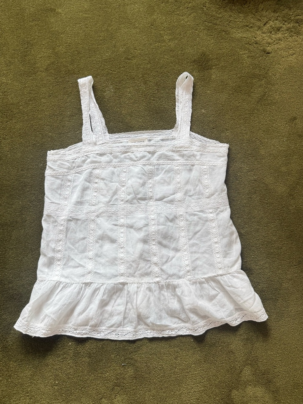Zadig & Voltaire White Lace-Trim Cotton Chemise Top - Picture 3 of 7
